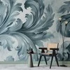 Artgeist Fototapetas - Stone Baroque Ornaments in Light Shades of Gray-Mėlyna