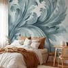 Artgeist Fototapetas - Stone Baroque Ornaments in Light Shades of Gray-Mėlyna