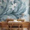 Artgeist Fototapetas - Stone Baroque Ornaments in Light Shades of Gray-Mėlyna
