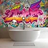 Artgeist Fototapetas - Street art - abstract urban colour graffiti mural with lettering