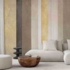 Artgeist Fototapetas - Striped pattern - abstract background in various stripes with auksinis pattern
