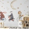 Artgeist Fototapetas - Subtle Animals Among the Stars (Watercolour)