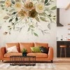 Artgeist Fototapetas - Summer bloom - retro floral motif with flowers and leaves with patterns