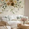 Artgeist Fototapetas - Summer bloom - retro floral motif with flowers and leaves with patterns