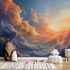 Artgeist Fototapetas - Sunset Over a Cloudy Sea: A Wonderful Symphony of Colors