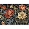 Artgeist Fototapetas - Tapestry Large Flowers Retro Floral Motif in Kilim Style