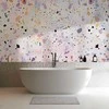 Artgeist Fototapetas - Terrazzo in Confetti Style Violet-Rožinė Colorful Pattern
