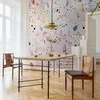 Artgeist Fototapetas - Terrazzo in Confetti Style Violet-Rožinė Colorful Pattern