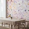 Artgeist Fototapetas - Terrazzo in Confetti Style Violet-Rožinė Colorful Pattern