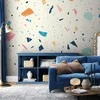 Artgeist Fototapetas - Terrazzo with Multicolored Large Elements Cheerful Pattern on a Light Background