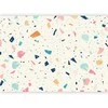 Artgeist Fototapetas - Terrazzo with Multicolored Large Elements Cheerful Pattern on a Light Background