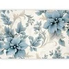 Artgeist Fototapetas - Turquoise Flowers in Retro Ambience - Floristic Ornaments
