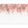 Artgeist Fototapetas - Under vegetation - hanging vines of pink leaves on a neutral background