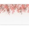 Artgeist Fototapetas - Under vegetation - hanging vines of pink leaves on a neutral background