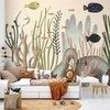 Artgeist Fototapetas - Underwater World - Fish and Corals in Pastel Colours