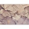Artgeist Fototapetas - Watercolour Abstraction - Powder Rožinė Marble With Gold Accents
