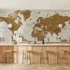 Artgeist Fototapetas - World Map: Baltas Oceans