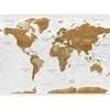 Artgeist Fototapetas - World Map: Baltas Oceans