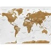 Artgeist Fototapetas - World Map: Baltas Oceans