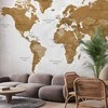 Artgeist Fototapetas - World Map: Baltas Oceans