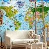 Artgeist Fototapetas - World Map for Kids
