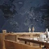 Artgeist Fototapetas - World map in mėlynas - continents with inscriptions in English