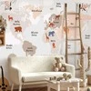 Artgeist Fototapetas - World Map in rusvai gelsvas Tones for Children's Room