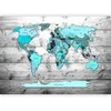 Artgeist Fototapetas - World Map: Mėlyna Continents