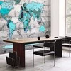 Artgeist Fototapetas - World Map: Mėlyna Continents