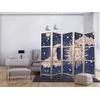 Artgeist Japoniška kambario pertvara - Cosmic Harmony - Illustration of the Sun and Moon on a Navy Background