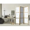 Artgeist Japoniška kambario pertvara - Delicate Mėlyna Fish - Mosaic Fish in Subtle Mėlyna Color Shades with an Arched Pattern in the Background