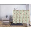 Artgeist Japoniška kambario pertvara - Fish and Japanese Pattern - Koi Fish in Oranžinis-Kreminis Colors on a Žalias-Mint Background with an Oriental Pattern