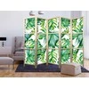 Artgeist Japoniška kambario pertvara - Monstera and Palm Leaves II