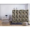 Artgeist Japoniška kambario pertvara - Oriental impressions - decorative pattern with a motif of flying cranes on a dark background