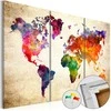Artgeist Kamštinis paveikslas - Corkboard Map in Watercolor