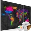 Artgeist Kamštinis paveikslas - Mappa del Mondo