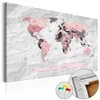 Artgeist Kamštinis paveikslas - Rožinė Continents
