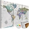 Artgeist Kamštinis paveikslas - World Destinations (3 Parts)