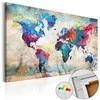 Artgeist Kamštinis paveikslas - World Map: Colourful Madness