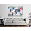 Artgeist Kamštinis paveikslas - World Map: Pilkas Style
