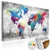 Artgeist Kamštinis paveikslas - World Map: Pilkas Style