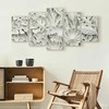 Artgeist Paveikslas - Alabaster Garden (5 Parts) Wide