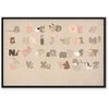 Artgeist Paveikslas - Alphabet at the Zoo - Joyful Animals and Their Names on a rusvai gelsvas Background