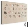 Artgeist Paveikslas - Alphabet at the Zoo - Joyful Animals and Their Names on a rusvai gelsvas Background