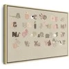 Artgeist Paveikslas - Alphabet at the Zoo - Joyful Animals and Their Names on a rusvai gelsvas Background