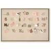 Artgeist Paveikslas - Alphabet at the Zoo - Joyful Animals and Their Names on a rusvai gelsvas Background