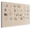 Artgeist Paveikslas - Alphabet at the Zoo - Joyful Animals and Their Names on a rusvai gelsvas Background