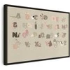 Artgeist Paveikslas - Alphabet at the Zoo - Joyful Animals and Their Names on a rusvai gelsvas Background