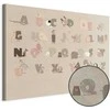 Artgeist Paveikslas - Alphabet at the Zoo - Joyful Animals and Their Names on a rusvai gelsvas Background