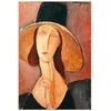 Artgeist Paveikslas - Amedeo Modigliani – Portrait of Jeanne Hebuterne in a Large Hat